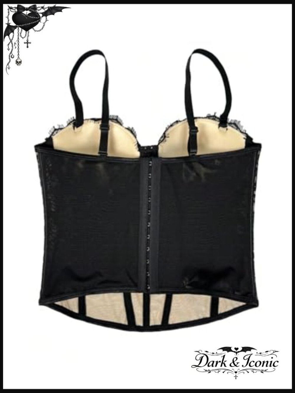 Floral Lace Crop Bustier Corset Top Y2K Rave Outfits Going Out - Picture 3 of 6